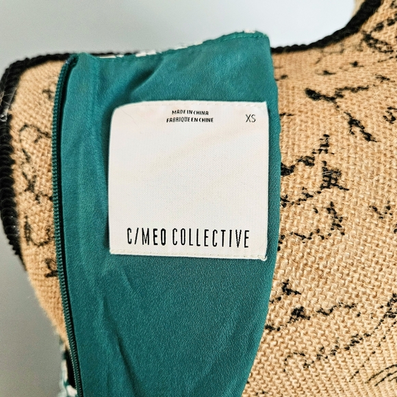 C/MEO Collection Green Floral Ruffle V-neck & Tiered Skirt Maxi Dress Size XS - Picture 6 of 9